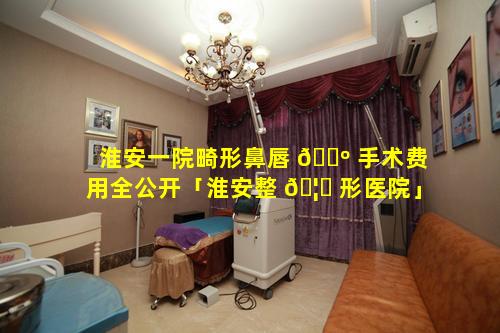 淮安一院畸形鼻唇 🐺 手术费用全公开「淮安整 🦉 形医院」